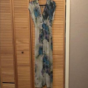 Sheer floral maxi dress